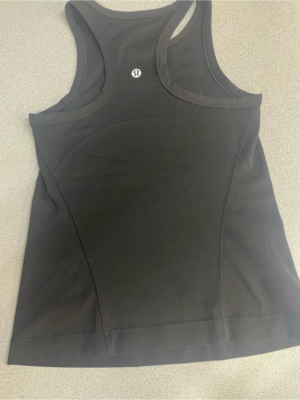 lululemon athletica Black Racerback Tank with Logo